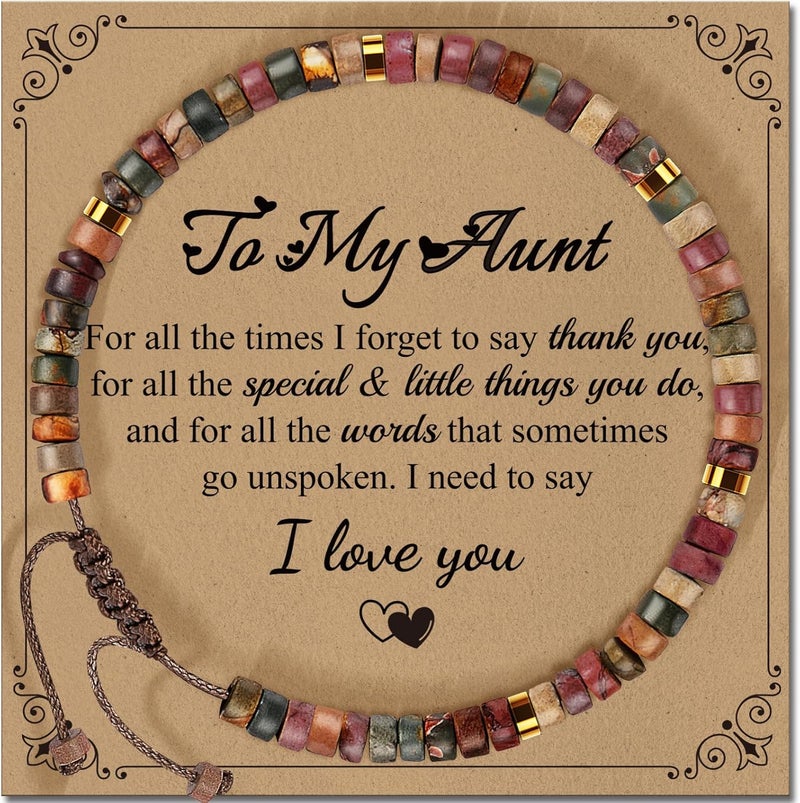 ZOKCC Inspirational Gifts Bracelets for Women: Christmas Day Gifts for Women Friends Sister Mom - Healing Natural Stone Beads Bracelets Thinking of you Get Well Soon Gift for Women - Image 1